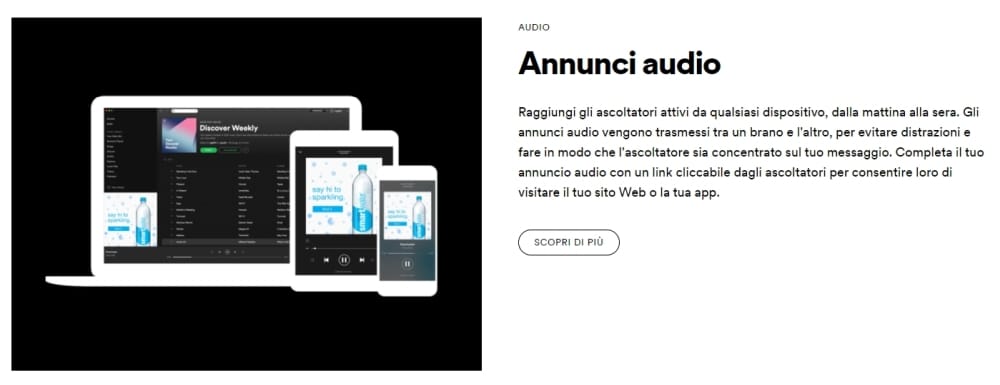 Spotify Ad Studio, la piattaforma pubblicitaria self-service. La scelta degli annunci
